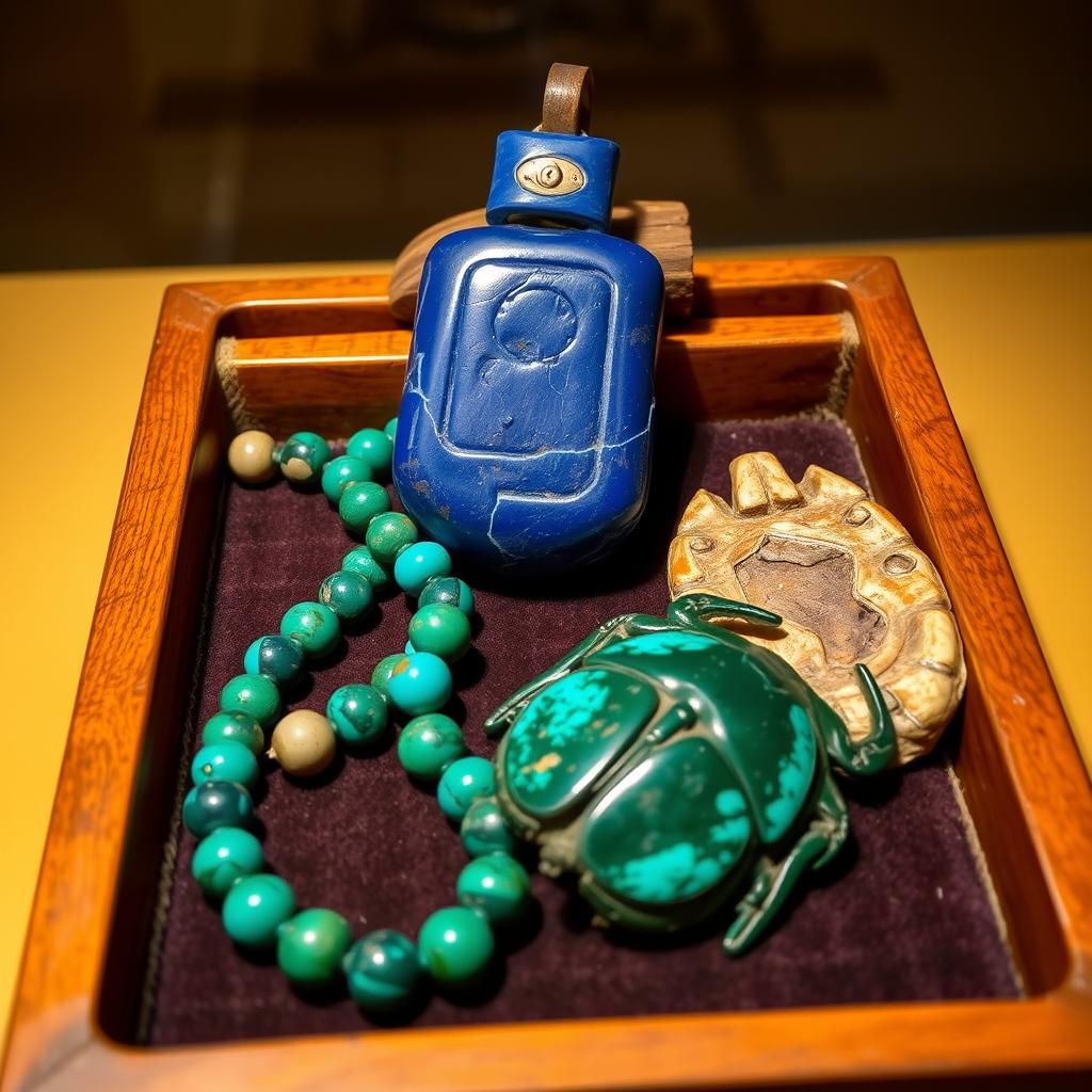 Археологические артефакты из полудрагоценных камней